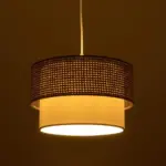 GLOBOSTAR® SISSIE 203-0139 Μοντέρνο Κρεμαστό Φωτιστικό Οροφής με Ντουί 1 x E27 AC 220-240V IP20 - Μαύρο & Λευκό - Μ30 x Π30 x Υ23cm - Image 3