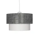 GLOBOSTAR® SISSIE 203-0139 Μοντέρνο Κρεμαστό Φωτιστικό Οροφής με Ντουί 1 x E27 AC 220-240V IP20 - Μαύρο & Λευκό - Μ30 x Π30 x Υ23cm - Image 5