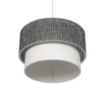 GLOBOSTAR® SISSIE 203-0139 Μοντέρνο Κρεμαστό Φωτιστικό Οροφής με Ντουί 1 x E27 AC 220-240V IP20 - Μαύρο & Λευκό - Μ30 x Π30 x Υ23cm - Image 6