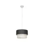 GLOBOSTAR® SISSIE 203-0140 Μοντέρνο Κρεμαστό Φωτιστικό Οροφής με Ντουί 1 x E27 AC 220-240V IP20 - Μαύρο & Μπεζ - Μ30 x Π30 x Υ23cm - Image 4