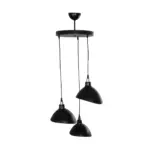 GLOBOSTAR® RIVE 203-0144 Μοντέρνο Κρεμαστό Φωτιστικό Οροφής με Ντουί 3 x E27 AC 220-240V IP20 - Μάυρο & Χάλκινο - Μ40 x Π40 x Υ65cm - Image 6