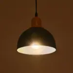 GLOBOSTAR® ΗUT 203-0145 Μοντέρνο Κρεμαστό Φωτιστικό Οροφής με Ντουί 1 x E27 AC 220-240V IP20 - Μάυρο & Χάλκινο - Μ18 x Π18 x Υ18cm - Image 3