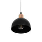 GLOBOSTAR® ΗUT 203-0145 Μοντέρνο Κρεμαστό Φωτιστικό Οροφής με Ντουί 1 x E27 AC 220-240V IP20 - Μάυρο & Χάλκινο - Μ18 x Π18 x Υ18cm - Image 6