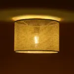GLOBOSTAR® CILIO 203-0150 Μοντέρνο Φωτιστικό Οροφής με Ντουί 1 x E27 AC 220-240V IP20 - Λευκό - Μ30 x Π30 x Υ22cm - Image 3