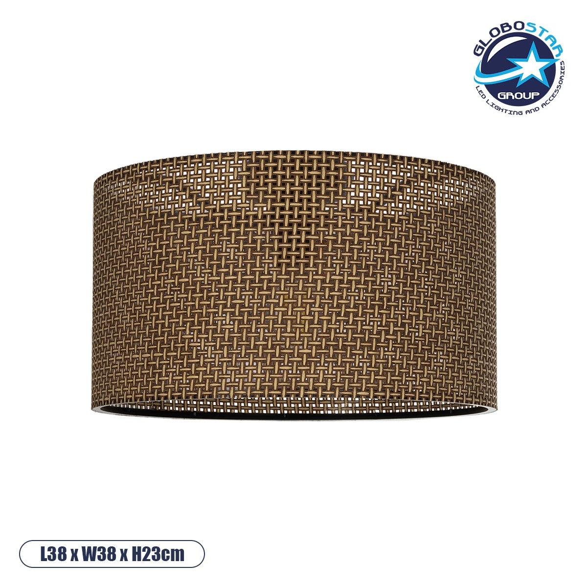 203_0156_1 GLOBOSTAR® CILIO 203-0156 Μοντέρνο Φωτιστικό Οροφής με Ντουί 1 x E27 AC 220-240V IP20 - Καφέ - Μ38 x Π38 x Υ23cm - Image 1