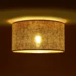 GLOBOSTAR® CILIO 203-0156 Μοντέρνο Φωτιστικό Οροφής με Ντουί 1 x E27 AC 220-240V IP20 - Καφέ - Μ38 x Π38 x Υ23cm - Image 3
