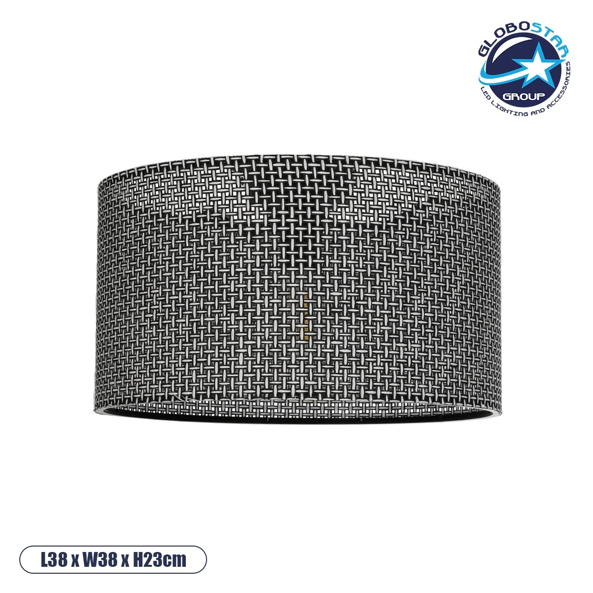 203_0157_1 GLOBOSTAR® CILIO 203-0157 Μοντέρνο Φωτιστικό Οροφής με Ντουί 1 x E27 AC 220-240V IP20 - Μαύρο - Μ38 x Π38 x Υ23cm - Image 1