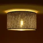 GLOBOSTAR® CILIO 203-0157 Μοντέρνο Φωτιστικό Οροφής με Ντουί 1 x E27 AC 220-240V IP20 - Μαύρο - Μ38 x Π38 x Υ23cm - Image 3