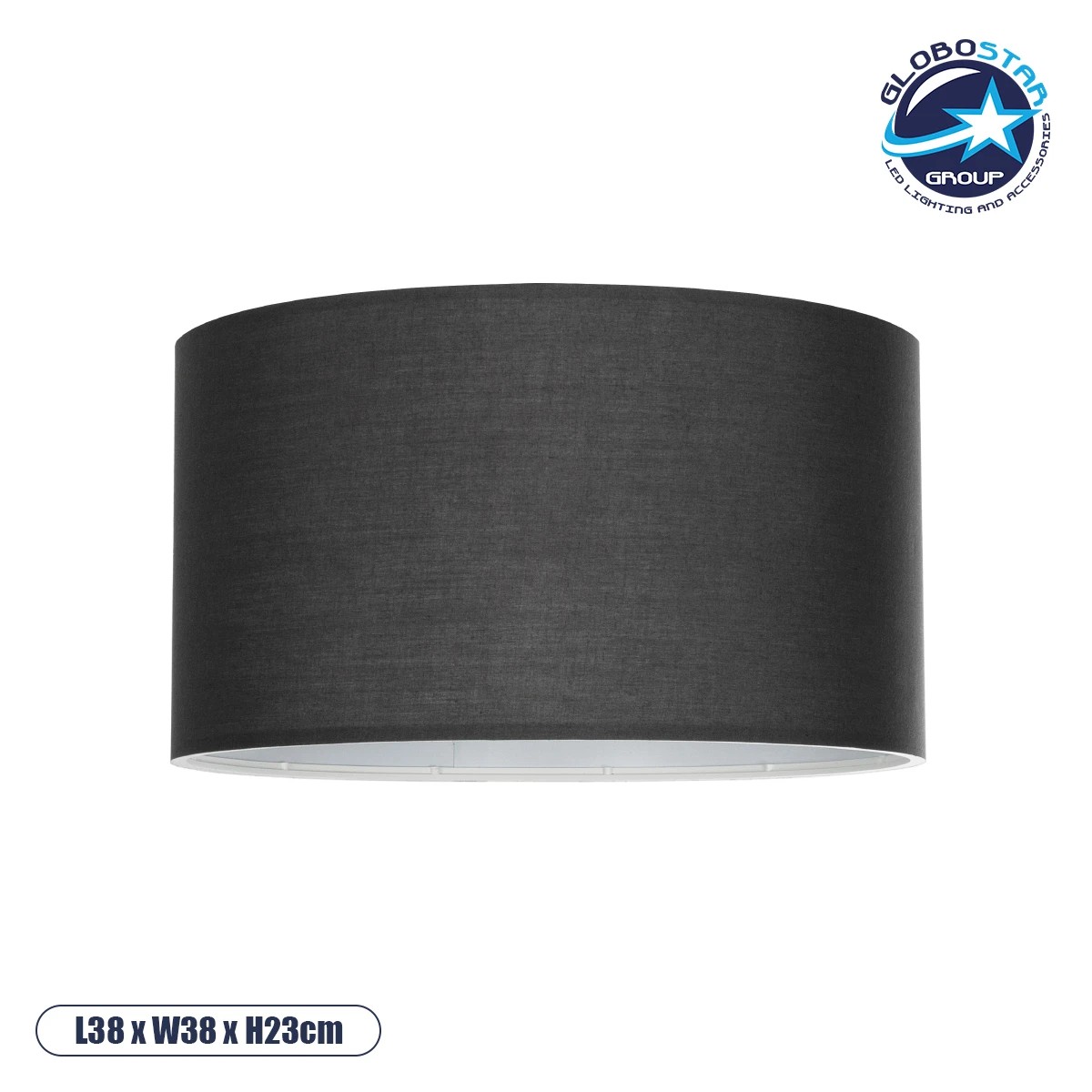 203_0158_1 GLOBOSTAR® CILIO 203-0158 Μοντέρνο Φωτιστικό Οροφής με Ντουί 1 x E27 AC 220-240V IP20 - Γκρι - Μ38 x Π38 x Υ23cm - Image 1