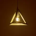GLOBOSTAR® TRIANGLE 203-0163 Μοντέρνο Κρεμαστό Φωτιστικό Οροφής με Ντουί 1 x E27 AC 220-240V IP20 - Λευκό - Μ24 x Π24 x Υ22cm - Image 3