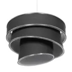 GLOBOSTAR® SIERA 203-0167 Μοντέρνο Κρεμαστό Φωτιστικό Οροφής με Ντουί 1 x E27 AC 220-240V IP20 - Γκρι & Ασημί - Μ38 x Π38 x Υ26cm - Image 6