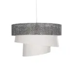 GLOBOSTAR® SIERA 203-0170 Μοντέρνο Κρεμαστό Φωτιστικό Οροφής με Ντουί 1 x E27 AC 220-240V IP20 - Μαύρο & Λευκό - Μ38 x Π38 x Υ26cm - Image 5