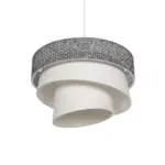 GLOBOSTAR® SIERA 203-0170 Μοντέρνο Κρεμαστό Φωτιστικό Οροφής με Ντουί 1 x E27 AC 220-240V IP20 - Μαύρο & Λευκό - Μ38 x Π38 x Υ26cm - Image 6