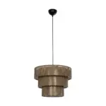 GLOBOSTAR® LEVEL 203-0171 Μοντέρνο Κρεμαστό Φωτιστικό Οροφής με Ντουί 1 x E27 AC 220-240V IP20 - Καφέ - Μ39 x Π39 x Υ30cm - Image 4