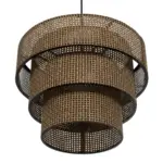 GLOBOSTAR® LEVEL 203-0171 Μοντέρνο Κρεμαστό Φωτιστικό Οροφής με Ντουί 1 x E27 AC 220-240V IP20 - Καφέ - Μ39 x Π39 x Υ30cm - Image 6