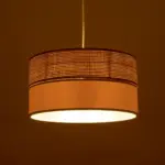 GLOBOSTAR® LIVA 203-0173 Μοντέρνο Κρεμαστό Φωτιστικό Οροφής με Ντουί 1 x E27 AC 220-240V IP20 - Καφέ & Μπεζ - Μ38 x Π38 x Υ20cm - Image 3