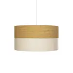 GLOBOSTAR® LIVA 203-0173 Μοντέρνο Κρεμαστό Φωτιστικό Οροφής με Ντουί 1 x E27 AC 220-240V IP20 - Καφέ & Μπεζ - Μ38 x Π38 x Υ20cm - Image 5