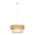 GLOBOSTAR® LIVA 203-0174 Μοντέρνο Κρεμαστό Φωτιστικό Οροφής με Ντουί 1 x E27 AC 220-240V IP20 - Μπεζ - Μ38 x Π38 x Υ30cm - Image 4