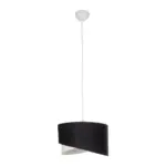 GLOBOSTAR® LILI 203-0176 Μοντέρνο Κρεμαστό Φωτιστικό Οροφής με Ντουί 1 x E27 AC 220-240V IP20 - Μαύρο & Λευκό - Μ30 x Π30 x Υ22cm - Image 4