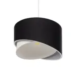GLOBOSTAR® LILI 203-0176 Μοντέρνο Κρεμαστό Φωτιστικό Οροφής με Ντουί 1 x E27 AC 220-240V IP20 - Μαύρο & Λευκό - Μ30 x Π30 x Υ22cm - Image 6
