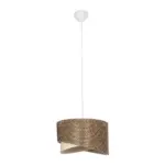 GLOBOSTAR® LILI 203-0177 Μοντέρνο Κρεμαστό Φωτιστικό Οροφής με Ντουί 1 x E27 AC 220-240V IP20 - Καφέ & Μπεζ - Μ30 x Π30 x Υ22cm - Image 4
