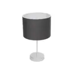 GLOBOSTAR® WIZ 203-0179 Μοντέρνο Επιτραπέζιο Φωτιστικό Πορτατίφ με Ντουί 1 x E27 AC 220-240V IP20 - Ασημί & Γκρι - Μ22 x Π22 x Υ36.5cm - Image 2