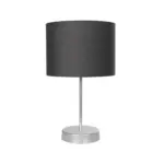 GLOBOSTAR® WIZ 203-0179 Μοντέρνο Επιτραπέζιο Φωτιστικό Πορτατίφ με Ντουί 1 x E27 AC 220-240V IP20 - Ασημί & Γκρι - Μ22 x Π22 x Υ36.5cm - Image 4