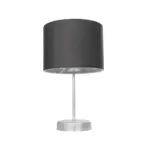 GLOBOSTAR® WIZ 203-0179 Μοντέρνο Επιτραπέζιο Φωτιστικό Πορτατίφ με Ντουί 1 x E27 AC 220-240V IP20 - Ασημί & Γκρι - Μ22 x Π22 x Υ36.5cm - Image 5