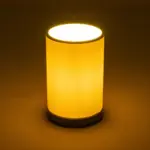 GLOBOSTAR® CYLINDER 203-0183 Μοντέρνο Επιτραπέζιο Φωτιστικό Πορτατίφ με Ντουί 1 x E27 AC 220-240V IP20 - Μαύρο & Μπεζ - Μ14 x Π14 x Υ22cm - Image 3