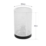 GLOBOSTAR® CYLINDER 203-0184 Μοντέρνο Επιτραπέζιο Φωτιστικό Πορτατίφ με Ντουί 1 x E27 AC 220-240V IP20 - Μαύρο & Λευκό - Μ14 x Π14 x Υ22cm - Image 3