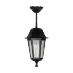 GLOBOSTAR® VITRO 203-0189 Vintage Φωτιστικό Οροφής με Ντουί 1 x E27 AC 220-240V IP44 - Μαύρο - Μ17 x Π17 x Υ28cm - Image 4