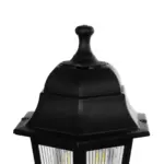 GloboStar® VITRO 203-0190 Vintage Επιδαπέδιο Φωτιστικό Φαναράκι Μονόφωτο 1 x E27 IP44 Μαύρο & Διάφανο Πλαστικό - Μ17 x Π17 x Υ40cm - Image 6