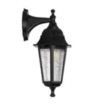 GLOBOSTAR® VITRO 203-0191 Vintage Φωτιστικό Τοίχου - Απλίκα με Ντουί 1 x E27 AC 220-240V IP44 - Μαύρο - Μ17 x Π20 x Υ36cm - Image 5