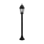 GloboStar® VITRO 203-0192 Vintage Επιδαπέδιο Φωτιστικό Κολωνάκι Κήπου Μονόφωτο 1 x E27 IP44 Μαύρο & Διάφανο Πλαστικό - Μ17 x Π17 x Υ100cm - Image 4
