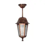 GLOBOSTAR® VITRO 203-0194 Vintage Φωτιστικό Οροφής με Ντουί 1 x E27 AC 220-240V IP44 - Χάλκινο - Μ17 x Π17 x Υ28cm - Image 4