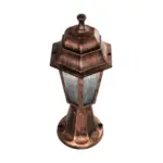 GloboStar® VITRO 203-0195 Vintage Επιδαπέδιο Φωτιστικό Φαναράκι Μονόφωτο 1 x E27 IP44 Χάλκινο & Διάφανο Πλαστικό - Μ17 x Π17 x Υ40cm - Image 6
