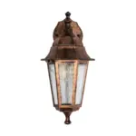 GLOBOSTAR® VITRO 203-0196 Vintage Φωτιστικό Τοίχου - Απλίκα με Ντουί 1 x E27 AC 220-240V IP44 - Χάλκινο - Μ17 x Π20 x Υ36cm - Image 4