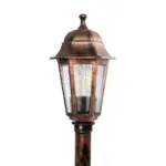 GloboStar® VITRO 203-0197 Vintage Επιδαπέδιο Φωτιστικό Κολωνάκι Κήπου Μονόφωτο 1 x E27 IP44 Χάλκινο & Διάφανο Πλαστικό - Μ17 x Π17 x Υ100cm - Image 6