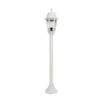 GloboStar® VITRO 203-0202 Vintage Επιδαπέδιο Φωτιστικό Κολωνάκι Κήπου  Μονόφωτο 1 x E27 IP44 Λευκό & Διάφανο Πλαστικό - Μ17 x Π17 x Υ100cm - Image 4