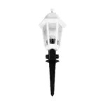 GloboStar® VITRO 203-0203 Vintage Καρφωτό Φωτιστικό Φαναράκι Μονόφωτο 1 x E27 IP44 Λευκό & Διάφανο Πλαστικό - Μ17 x Π17 x Υ55cm - Image 5