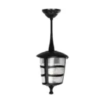 GLOBOSTAR® ZARDIN 203-0204 Vintage Φωτιστικό Οροφής με Ντουί 1 x E27 AC 220-240V IP44 - Μαύρο - Μ17 x Π17 x Υ42cm - Image 4