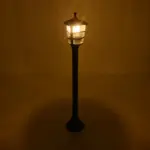 GloboStar® ZARDIN 203-0207 Vintage Επιδαπέδιο Φωτιστικό Κολωνάκι Κήπου Μονόφωτο 1 x E27 IP44 Μαύρο & Διάφανο Πλαστικό - Μ17 x Π17 x Υ92cm - Image 3