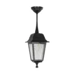GLOBOSTAR® SOLME 203-0209 Vintage Φωτιστικό Οροφής με Ντουί 1 x E27 AC 220-240V IP44 - Μαύρο - Μ15 x Π15 x Υ27cm - Image 4