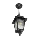 GLOBOSTAR® SOLME 203-0209 Vintage Φωτιστικό Οροφής με Ντουί 1 x E27 AC 220-240V IP44 - Μαύρο - Μ15 x Π15 x Υ27cm - Image 5