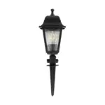 GloboStar® SOLME 203-0213 Vintage Καρφωτό Φωτιστικό Φαναράκι Μονόφωτο 1 x E27 IP44 Μαύρο & Διάφανο Πλαστικό - Μ22 x Π22 x Υ35cm - Image 4