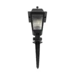 GloboStar® SOLME 203-0213 Vintage Καρφωτό Φωτιστικό Φαναράκι Μονόφωτο 1 x E27 IP44 Μαύρο & Διάφανο Πλαστικό - Μ22 x Π22 x Υ35cm - Image 5