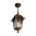 GLOBOSTAR® SOLME 203-0214 Vintage Φωτιστικό Οροφής με Ντουί 1 x E27 AC 220-240V IP44 - Χάλκινο - Μ15 x Π15 x Υ27cm - Image 5