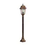 GloboStar® SOLME 203-0217 Vintage Επιδαπέδιο Φωτιστικό Κολωνάκι Κήπου Μονόφωτο 1 x E27 IP44 Χάλκινο & Διάφανο Πλαστικό - Μ22 x Π22 x Υ100cm - Image 4