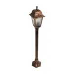 GloboStar® SOLME 203-0217 Vintage Επιδαπέδιο Φωτιστικό Κολωνάκι Κήπου Μονόφωτο 1 x E27 IP44 Χάλκινο & Διάφανο Πλαστικό - Μ22 x Π22 x Υ100cm - Image 5