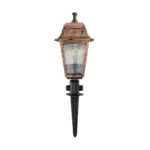 GloboStar® SOLME 203-0218 Vintage Καρφωτό Φωτιστικό Φαναράκι Μονόφωτο 1 x E27 IP44 Χάλκινο & Διάφανο Πλαστικό - Μ22 x Π22 x Υ35cm - Image 4
